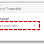 Select Organisation Dropdown Screenshot