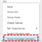 select show message options