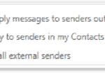 select the send to external senders option