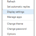 click display settings from drop down menu