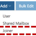 Select joiner from drop down