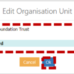 select if new organisational unit is required