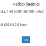 Mailbox statistics will be displayed