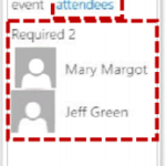 clicking attendees will show you who is attending
