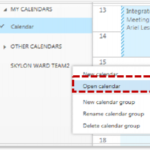 right click and select open calendar