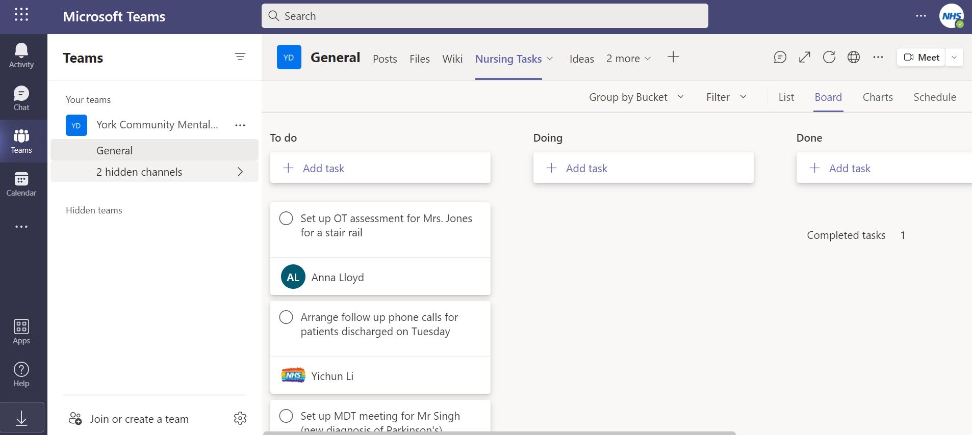 Image showing Planner in MS Teams with To-Do List